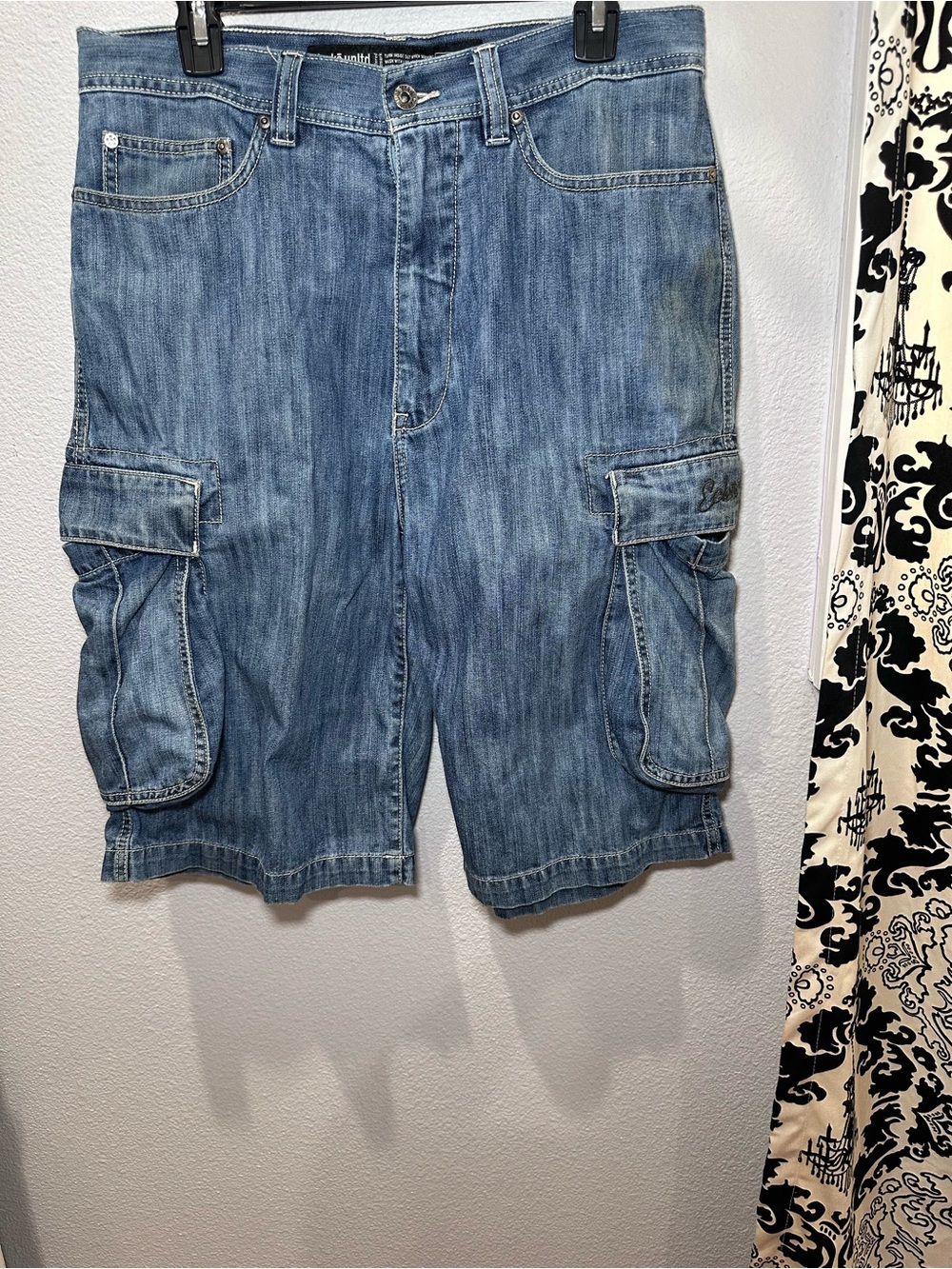 Y2K Ecko Unlimited Light Blue Cargo Shorts